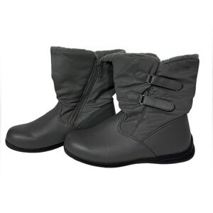 TOTES Waterproof Weather Boots Insulated Faux Fur Lined Gray Women's Size7.5